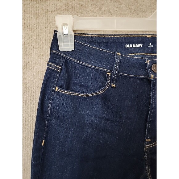 Old Navy Wow Straight Ankle Jeans Womens 4 Petite Dark Wash Stretch NEW - Picture 5 of 11
